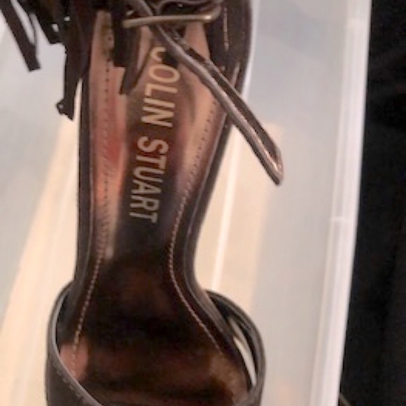 BROWN SUEDE ANKLE STRAP SANDALS - Picture 5 of 10